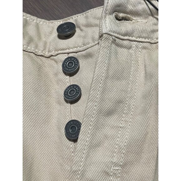 Hidden Los Angeles Womens Tracey High-Rise Straight Distressed Beige Jeans Sz 24 - Picture 8 of 12